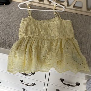 Yellow babydoll top